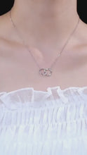 Unique Infinity Love Matching Interlocking Couple Ring Necklaces In Sterling Silver