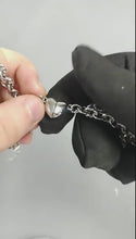 Lock And Key Magnetic Heart Oval Cable Chain Bracelets For Couples