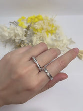 Engravable Sterling Silver Simple Knot Promise Rings For Couples