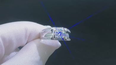 Engravable Unique Moissanite Butterfly Promise Rings Sets In Sterling Silver