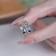 Custom Matching Initials Infinity Silver Promise Rings For Couples