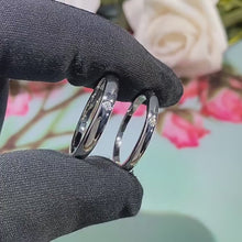 Engravable Simple Promise Rings Set In Sterling Silver