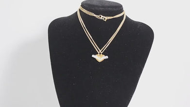 Engravable Magnetic Broken Heart Necklace For Couples In Titanium