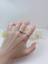 Engravable King Queen Solitaire Silver Promise Rings For Couples