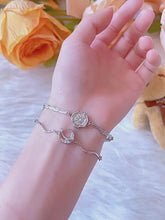 Engravable Sun And Moon Matching Couples Bracelets In Sterling Silver
