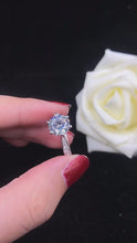 Engravable Matching Moissanite Wedding Rings In Sterling Silver