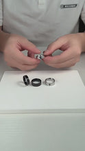 Engravable Cross Rings For Couples In Titanium