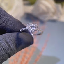 Engravable Heart Moissanite Promise Rings For Couples In Sterling Silver