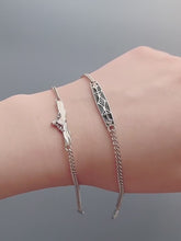 Engravable Princess And Knight Matching Couple Bracelets In Sterling Silver