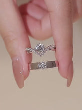 Forever My Queen Matching Moissanite Wedding Rings Sets In Sterling Silver